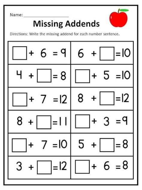 Adding with missing numbers .